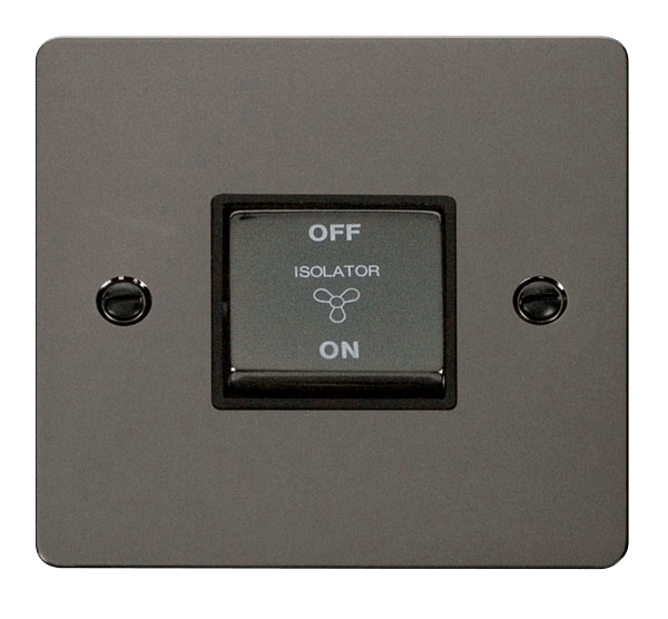 Define Ingot 10A 3 Pole Fan Isolation Switch  FPBN520BK | Prisma Lighting