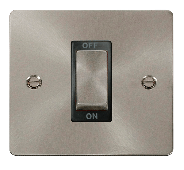 Define Ingot 1G 45A Dp Swit - Ingot 1 Gang 45A DP Switch - Black in black finish.