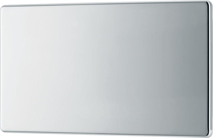 Screwless Flatplate Double Blank Plate - Prisma Lighting