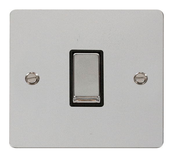 Define Flat Plate Ingot 10A - Ingot 10AX 1 Gang 2 Way Switch  - Black in black finish.