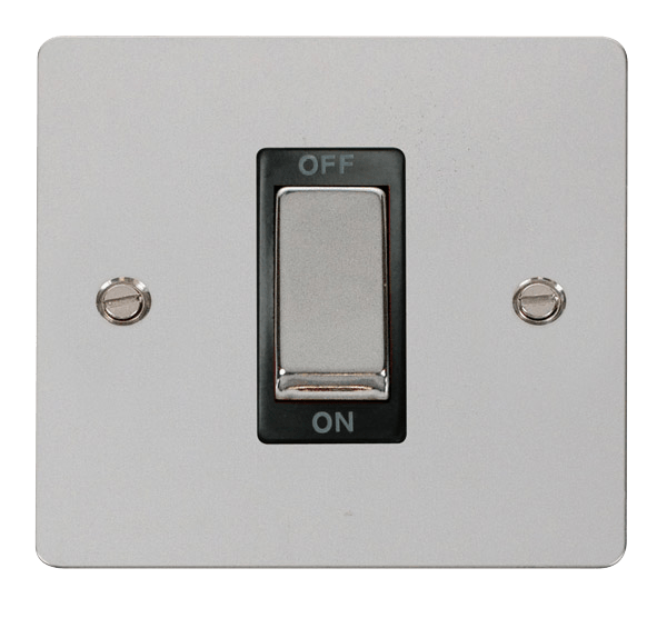 Define Ingot 1G 45A Dp Swit - Ingot 1 Gang 45A DP Switch - Black in black finish.