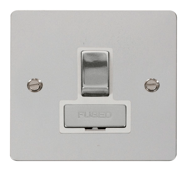 Define Flat Plate Ingot 13A - Ingot 13A Switched Connection Unit   - White in black finish.