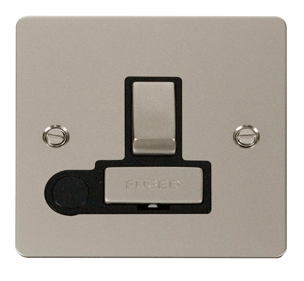 Define Flat Plate Ingot 13A - Ingot 13A Switched Connection Unit  + Flex Outlet - Black in black finish.