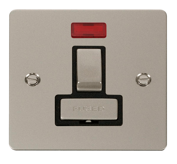 Define Flat Plate Ingot 13A - Ingot 13A Switched Connection Unit  + Neon  - Black in black finish.