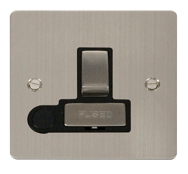 Define Flat Plate Ingot 13A - Ingot 13A Switched Connection Unit  + Flex Outlet - Black in black finish.