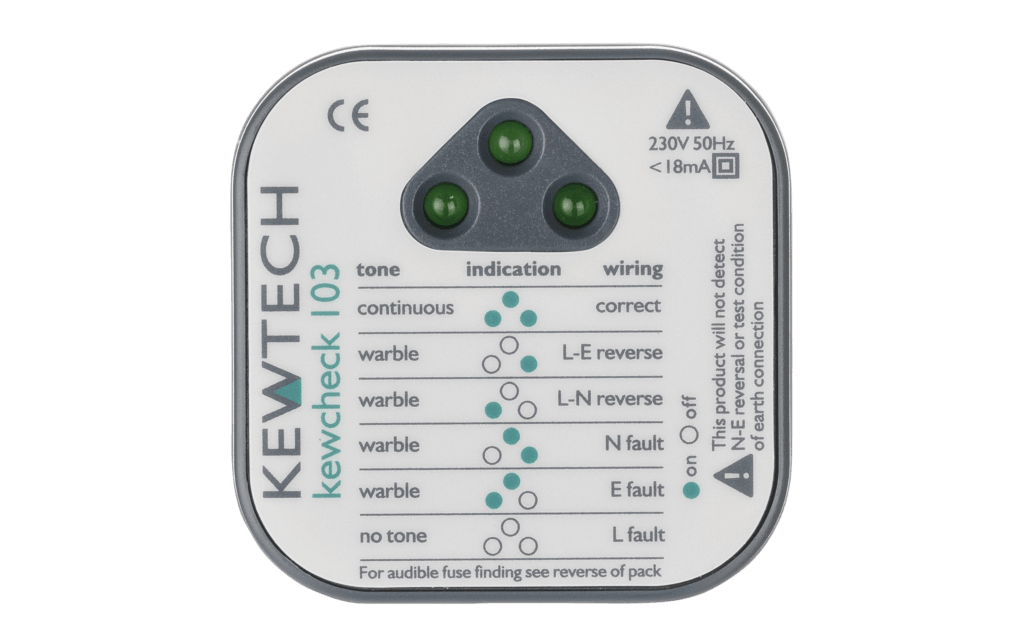 Kewtech KEWCHECK103 Socket Tester KEWCHECK103