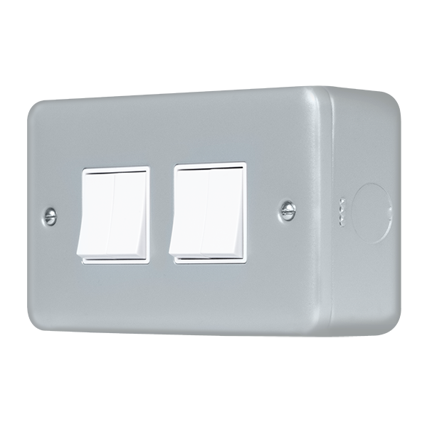 Metal Industrial Wall Switch Metal Clad Pro 10AX 4 Gang 2 Way Switch MCP019
