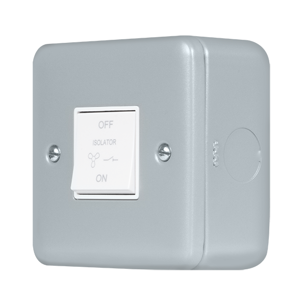Metal Industrial Wall Fan Isolator Metal Clad Pro 10A 3 Pole Fan Isolation Switch MCP020