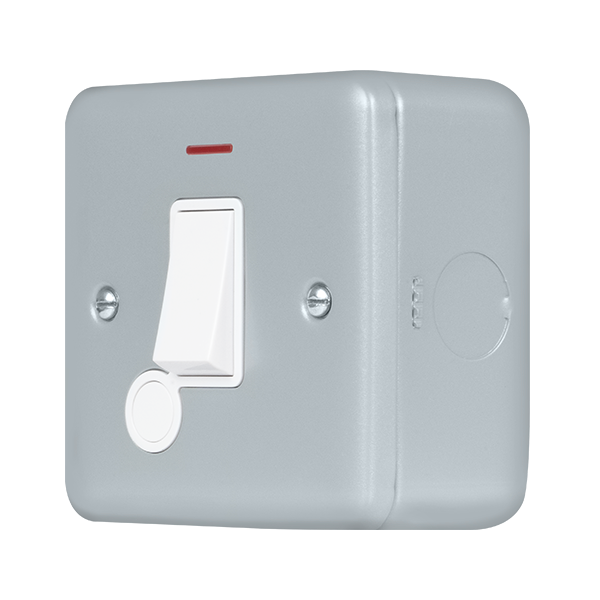 Metal Industrial Wall 20a Switch Double Pole with Flex Outlet Metal Clad Pro 20A Double Pole Switch With Optional Flex Outlet & Led MCP023