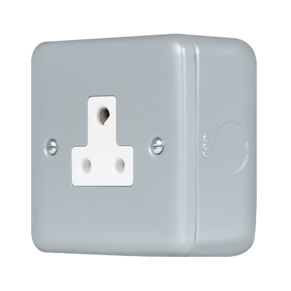 Metal Industrial Wall 5A Round Pin Socket Metal Clad Pro 5A Round Pin Socket Outlet MCP038