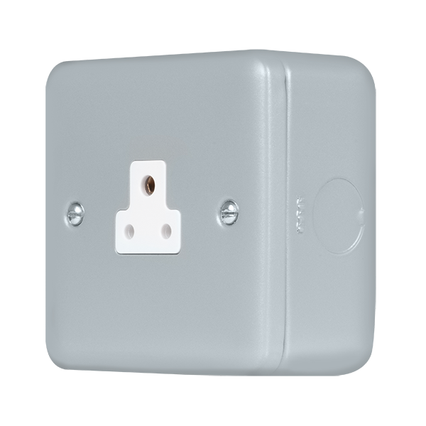 Metal Industrial Wall 2A Round Pin Socket Metal Clad Pro 2A Round Pin Socket Outlet MCP039