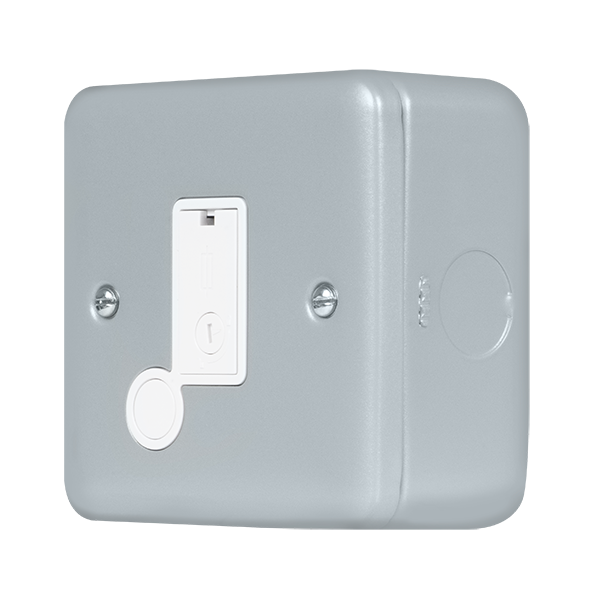 Metal Industrial Wall 13A Fused Spur Metal Clad Pro 13A Fused Connection With Flex Outlet With Optional Flex Outlet MCP050
