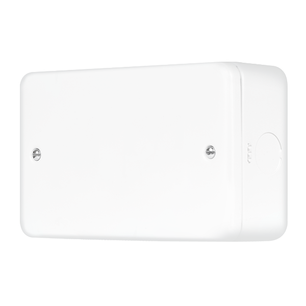 Polar White Industrial Wall Double Black Plate Metal Clad Pro 2 Gang Blanking Plate MCP061PW