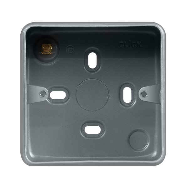 Metal Industrial Wall  Metal Clad Pro 1 Gang 40Mm Deep Surface Mounting Box (Without Knockouts) MCP083B