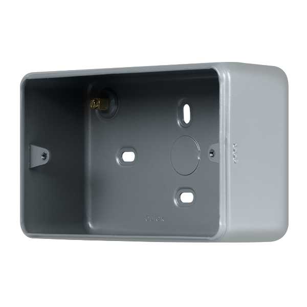 Metal Industrial Wall  Metal Clad Pro 2 Gang 40Mm Deep Surface Mounting Box (Without Knockouts) MCP084B