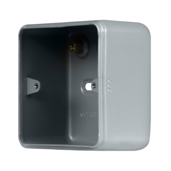 Metal Industrial Wall  Metal Clad Pro 1 Gang 50Mm Deep Surface Mounting Box (Without Knockouts) MCP087B