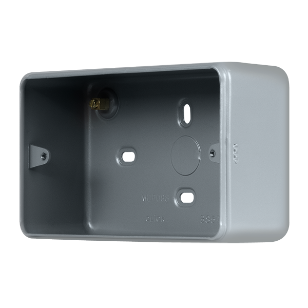 Metal Industrial Wall  Metal Clad Pro 2 Gang 50Mm Deep Surface Mounting Box (Without Knockouts) MCP088B
