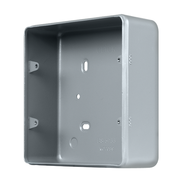 Metal Industrial Wall  Metal Clad Pro 2 Gang 50Mm Deep 2 Tier Surface Mounting Box (Without Knockouts) MCP089B