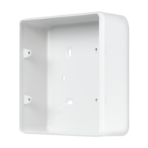 Polar White Industrial Wall  Metal Clad Pro 2 Gang 50Mm Deep 2 Tier Surface Mounting Box (Without Knockouts) MCP089BPW