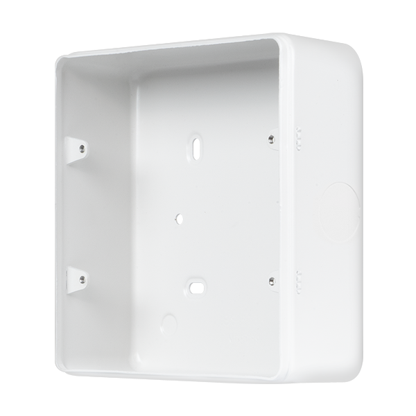 Polar White Industrial Wall  Metal Clad Pro 2 Gang 50Mm Deep 2 Tier Surface Mounting Box MCP089PW