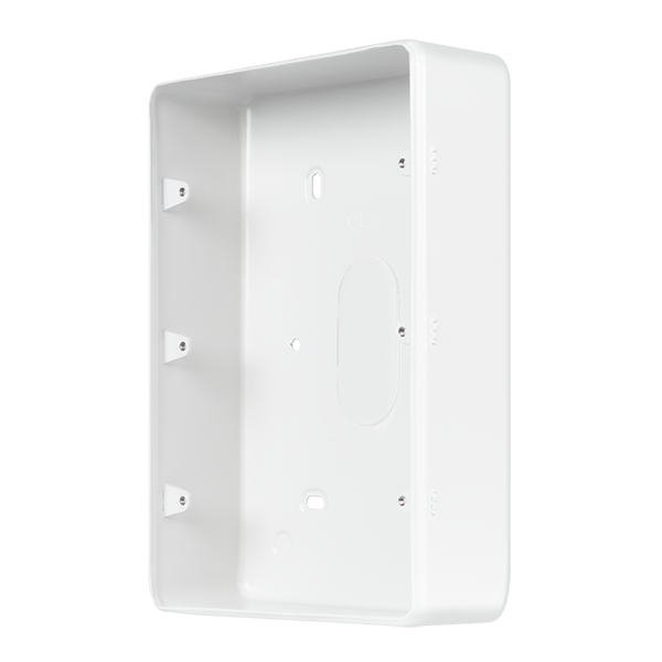 Polar White Industrial Wall  Metal Clad Pro 2 Gang 50Mm Deep 3 Tier Surface Mounting Box MCP090PW