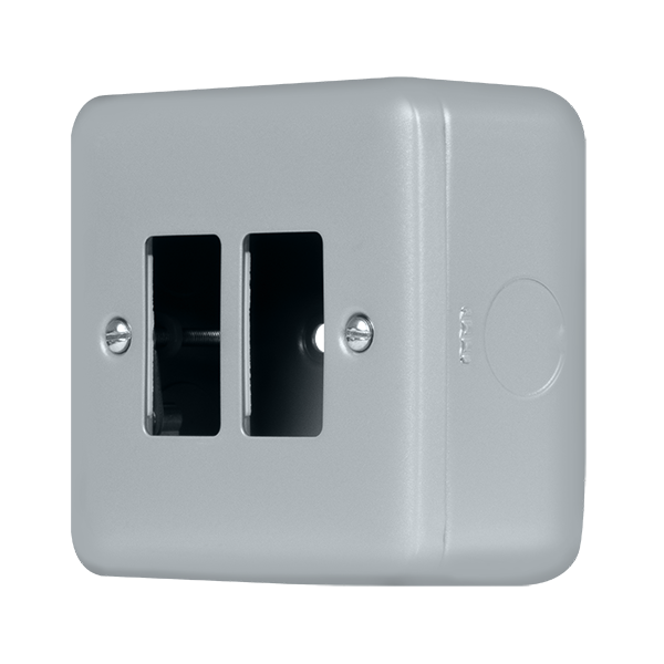 Metal Industrial Wall  Metal Clad Pro 2 Gang Gridpro Front Plate MCP20402