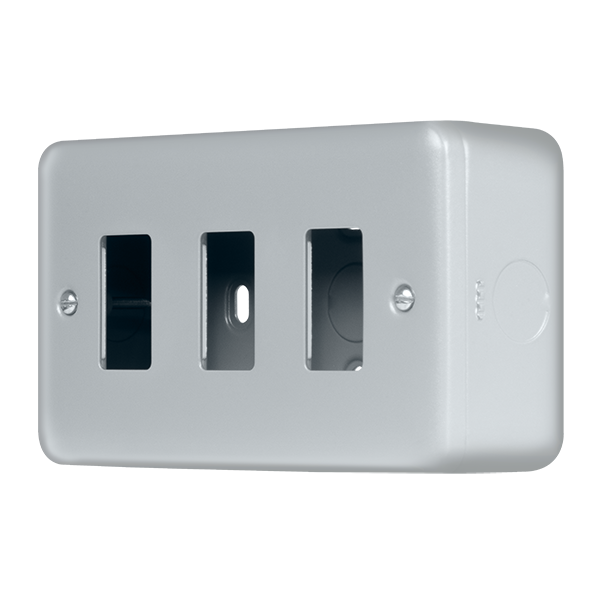 Metal Industrial Wall  Metal Clad Pro 3 Gang Gridpro Front Plate MCP20403