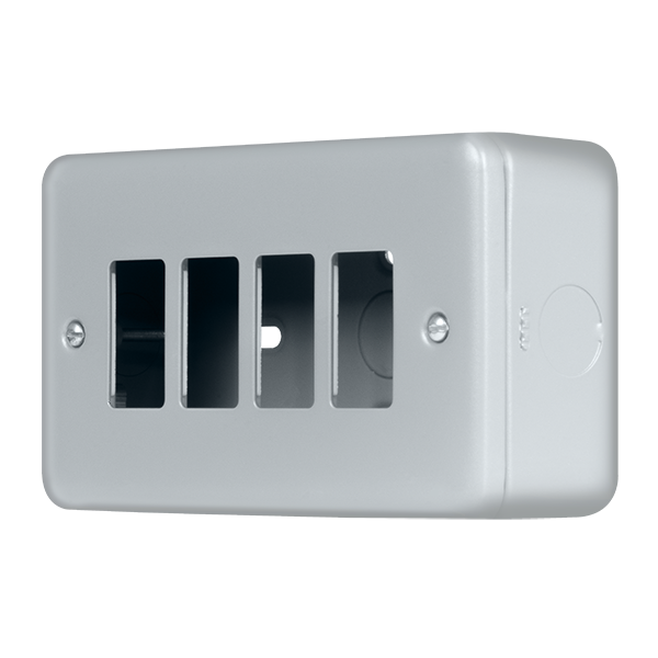 Metal Industrial Wall  Metal Clad Pro 4 Gang Gridpro Front Plate MCP20404