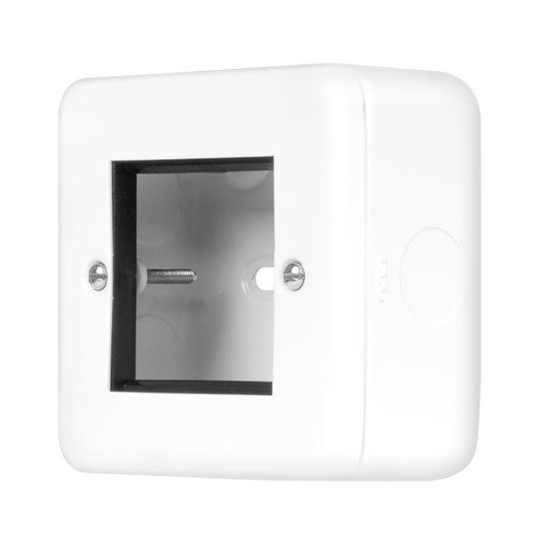 Polar White Industrial Wall  Metal Clad Pro 1 Gang New Media Unfurnished Plate - 2 Aperture MCP311PW