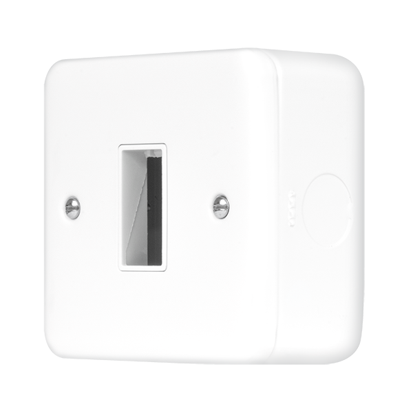 Polar White Industrial Wall  Metal Clad Pro 1 Gang Minigrid Plate - 1 Aperture MCP401PW