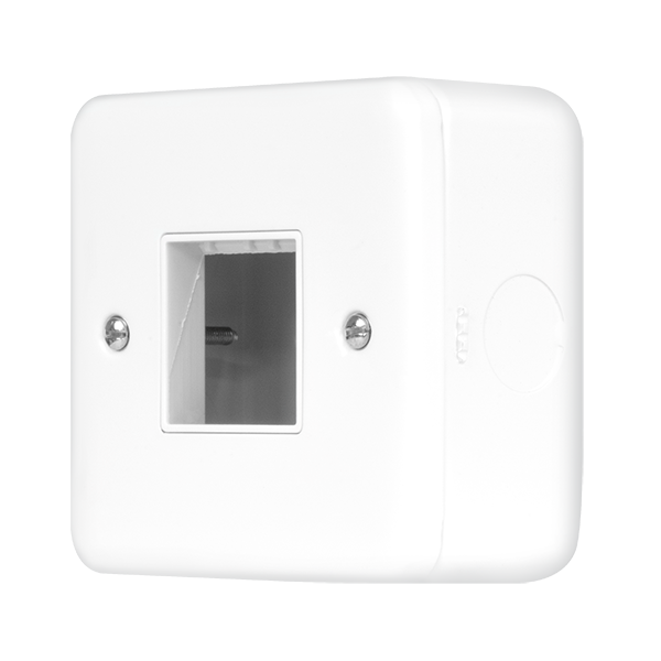 Polar White Industrial Wall  Metal Clad Pro 1 Gang Minigrid Plate - 2 Aperture MCP402PW