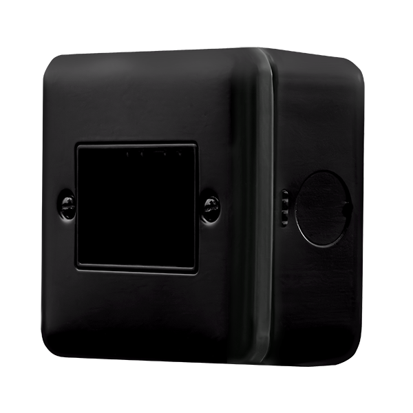 Black Industrial Wall  Metal Clad Pro 1 Gang Minigrid Plate - 3 Aperture MCP403BK