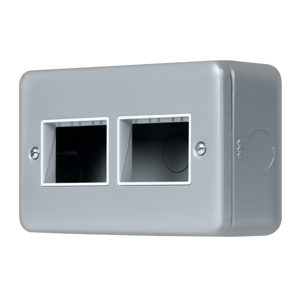 Metal Industrial Wall  Metal Clad Pro 2 Gang Minigrid Plate - 3+3 Aperture MCP406