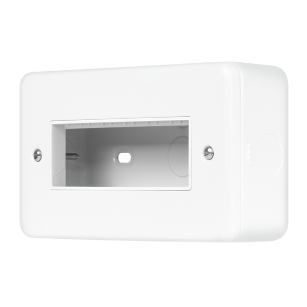 Polar White Industrial Wall  Metal Clad Pro 2 Gang Minigrid Plate - 6 Aperture MCP426PW