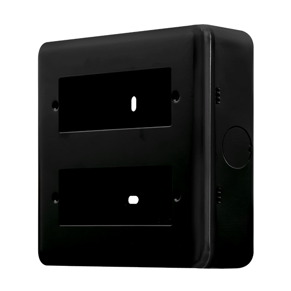 Black Industrial Wall  Metal Clad Pro 2 Tier Minigrid Plate - 12 Aperture MCP512BK