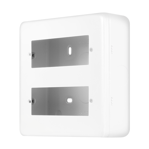 Polar White Industrial Wall  Metal Clad Pro 2 Tier Minigrid Plate - 12 Aperture MCP512PW