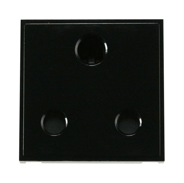 Click New Media 15A Round Pin New Media Socket - Black MM033BK