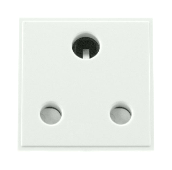 Click New Media 15A Round Pin New Media Socket - White MM033WH