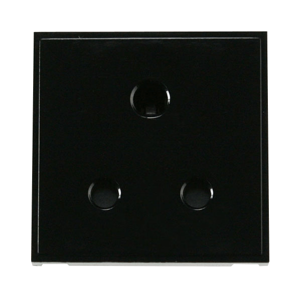 Click New Media 5A Round Pin New Media Socket - Black MM038BK