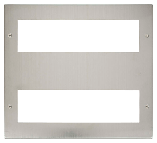 Click New Media Large Media Front Plate (2 X 8 Module) - Stainless Steel MP516SS