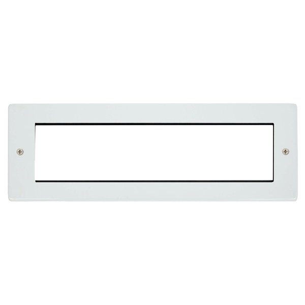 Click New Media Small New MediaÒ Unfurnished Front Plate & Yoke - 8 Apertures MP608PW