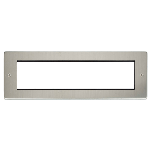 Click New Media Small New MediaÒ Unfurnished Front Plate & Yoke - 8 Apertures MP608SS