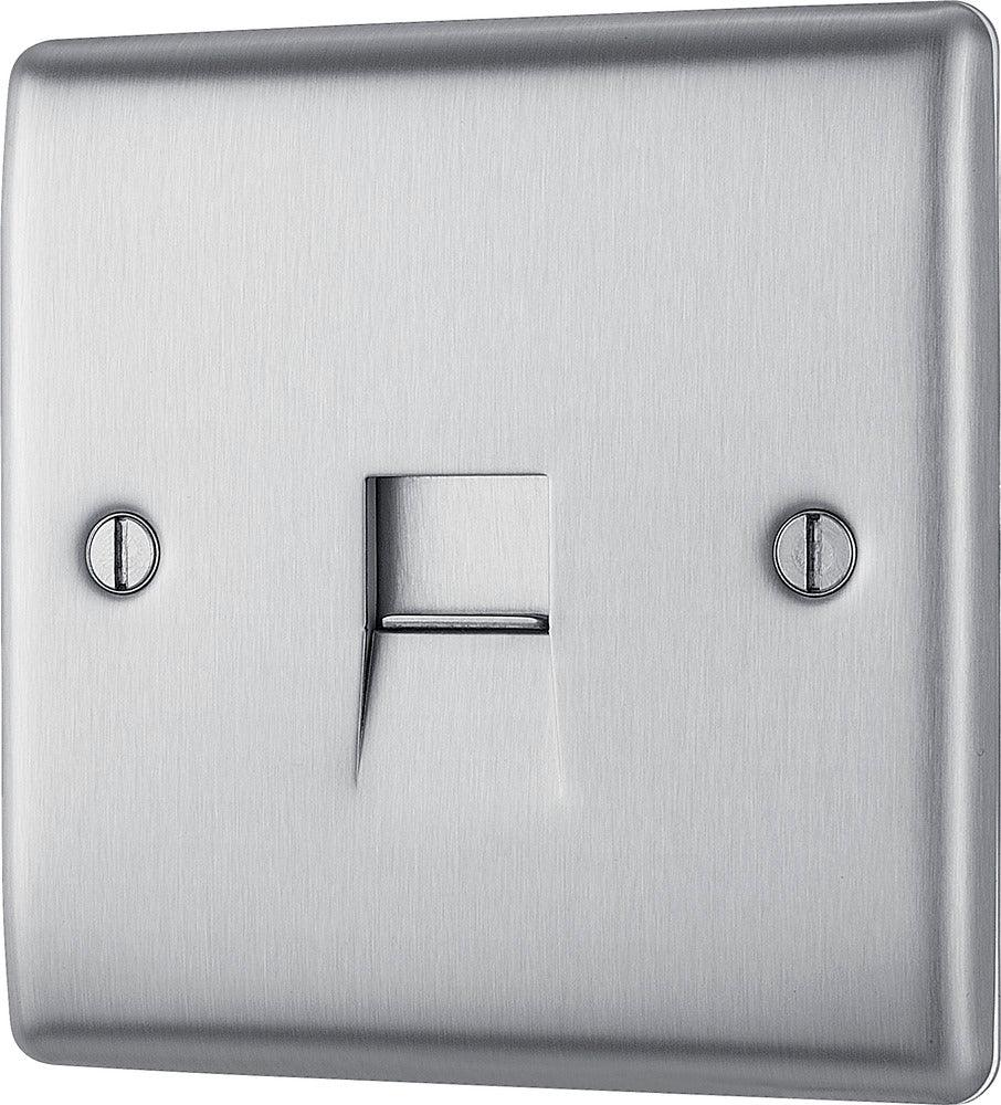 Nexus Metal Single Slave Telephone Socket - Available in Multiple Finishes