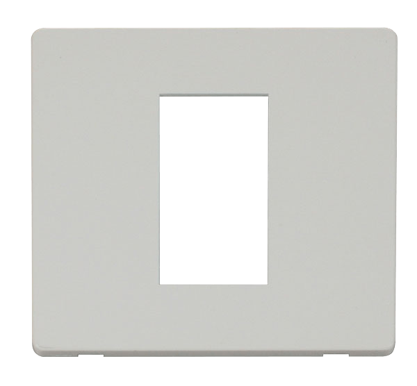 Click New Media 1 Gang Plate Single Media Module Cover Plate - White SCP310PW