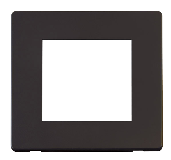 Click New Media 1 Gang Plate Twin Media Module Cover Plate - Black SCP311BK