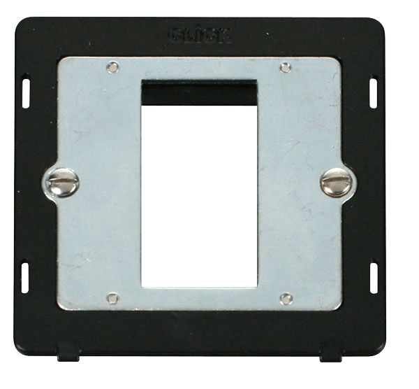 Click New Media 1 Gang Plate Single Media Module Insert - Black SIN310BK