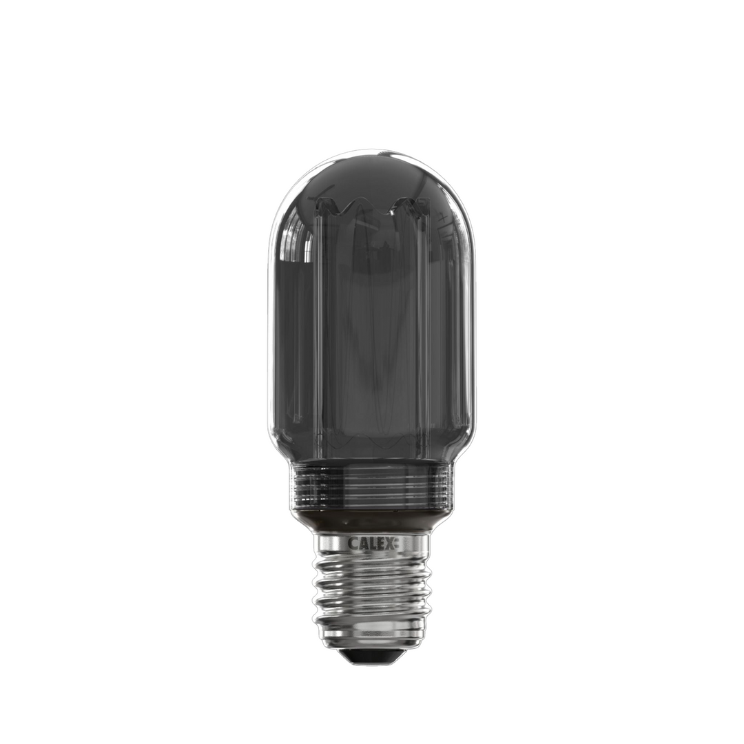 Calex LED Glass Fibre Tube Lamp T45x110, Titanium, E27, Dimmable