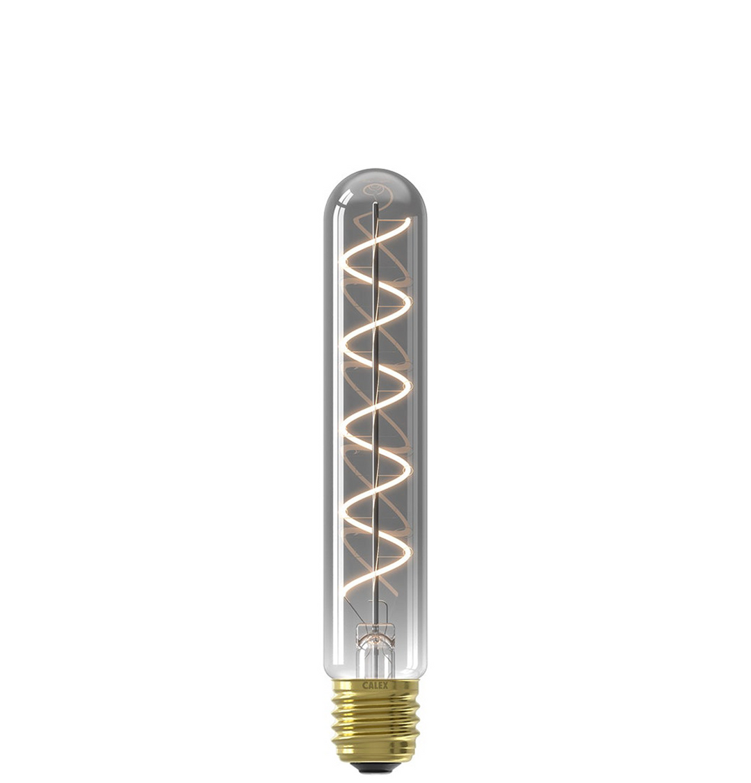 Calex Tube T32x185 Titanium Flex Filament, E27, Dimmable with LED Dimmer