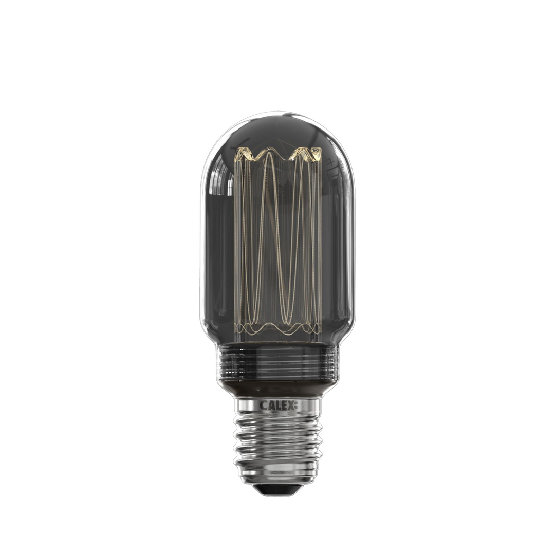 Calex LED Glass Fibre Tube Lamp T45x110, Titanium, E27, Dimmable