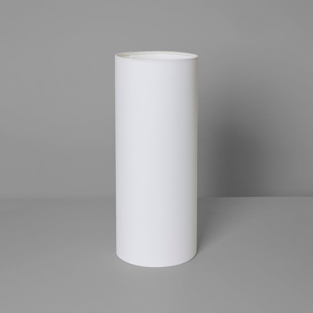 White Tube 135 shade mounted on E27 lamp fitting